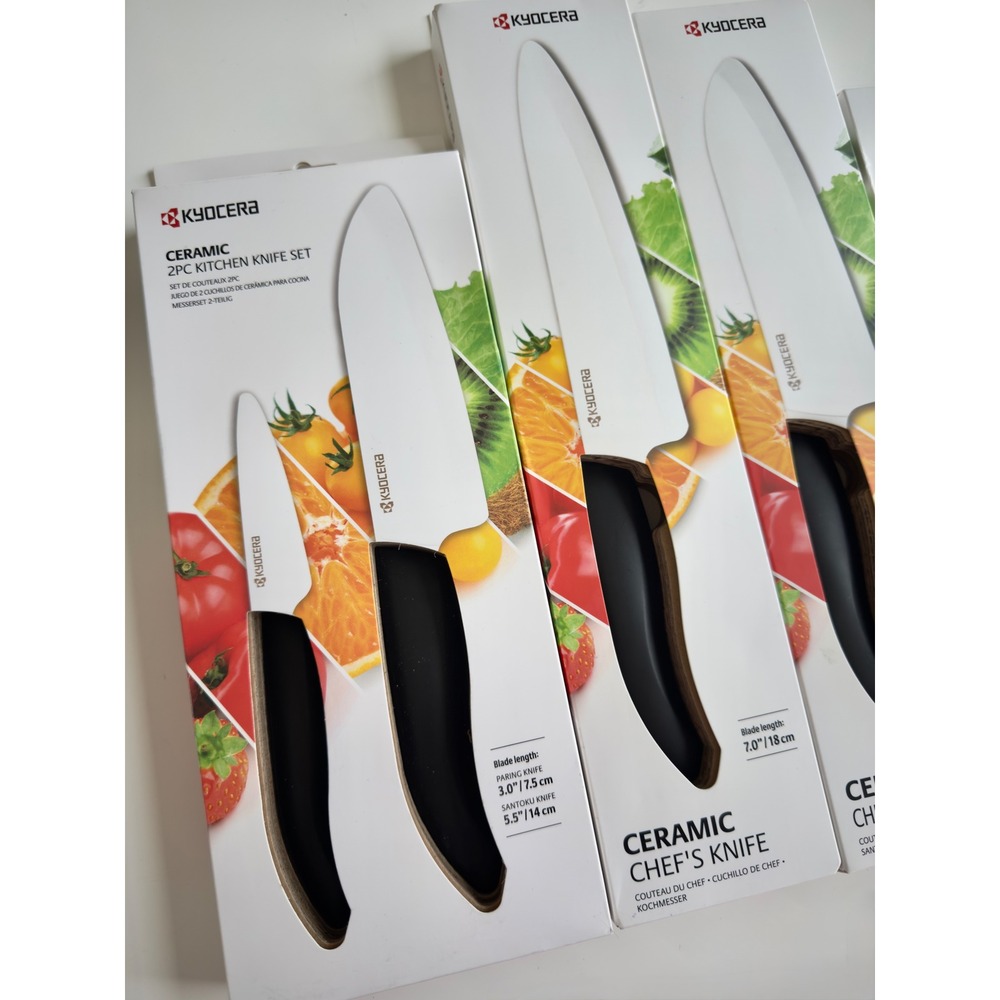 Kyocera 5 Piece Asian Ceramic Knife Set, New in Boxes, Retail $284 - Picture 3 of 8